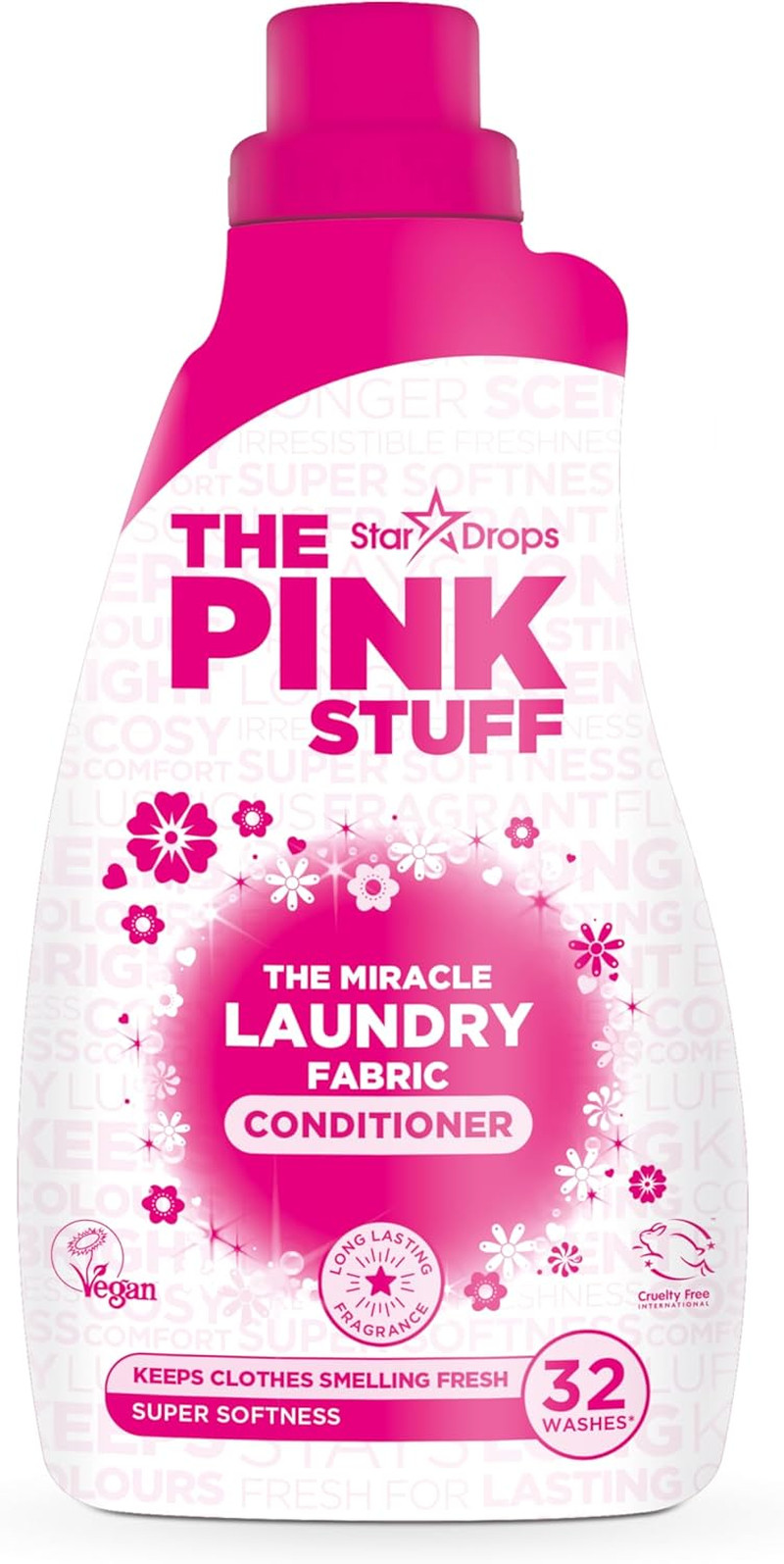 The Pink Stuff Laundry Fabric Conditioner 32.5 Fl Oz Softness and Freshness