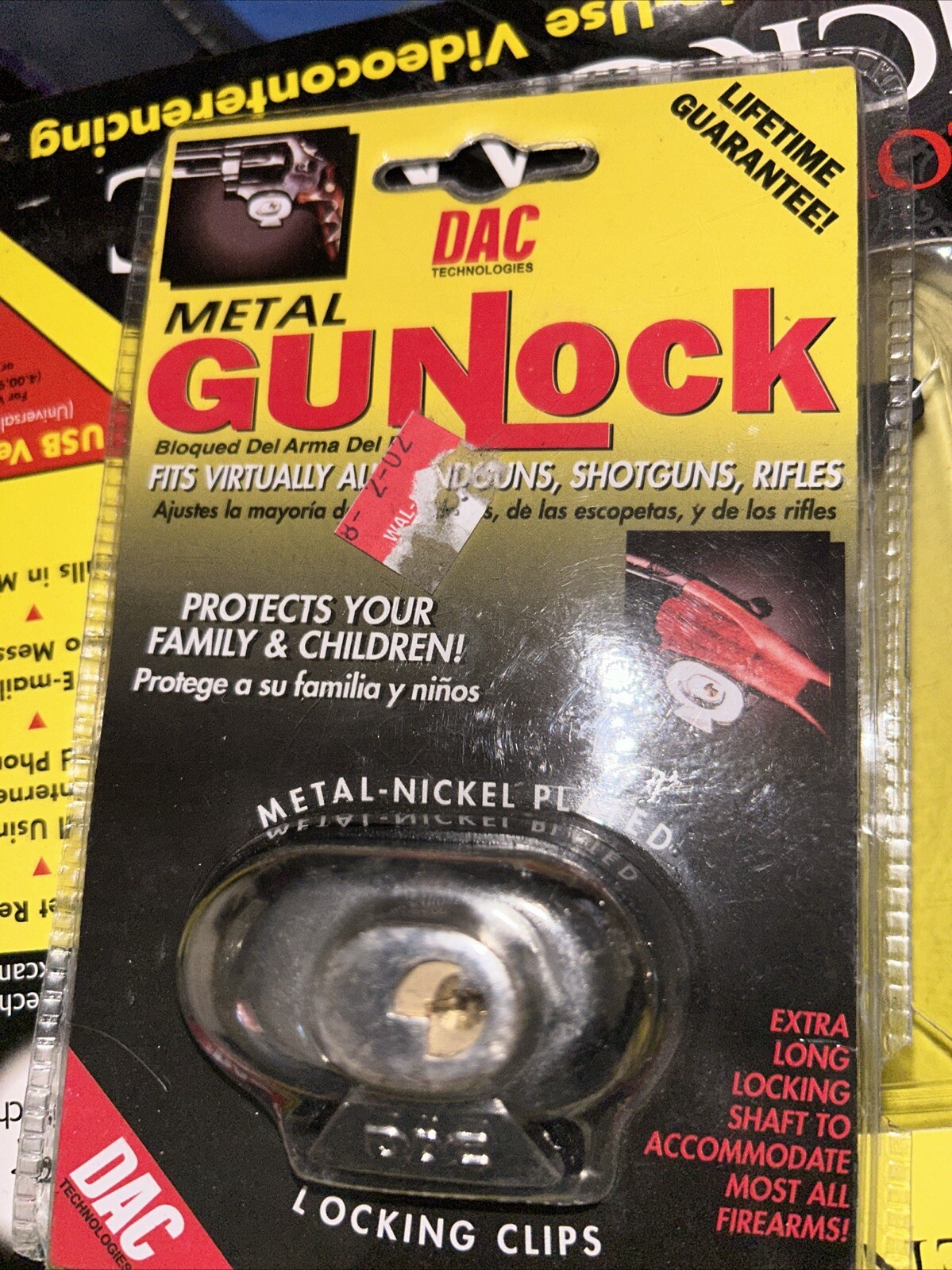 NEW DAC Metal Nickel Plated Gun Trigger Lock for Handguns, Shotguns & Rifles