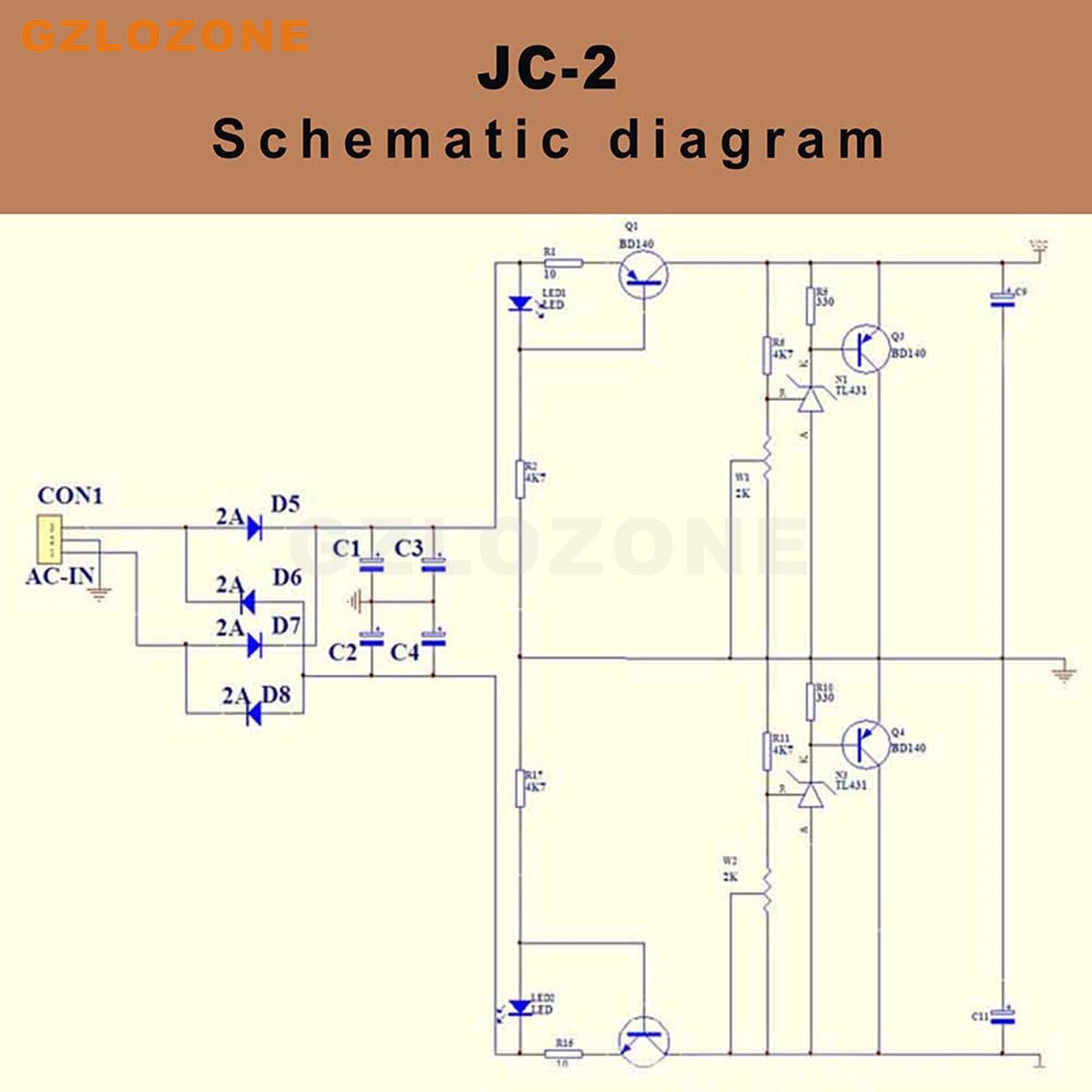 JC-2 Class A Fully Symmetrical FET CPI Parallel Power Supply Pramplifier PCB