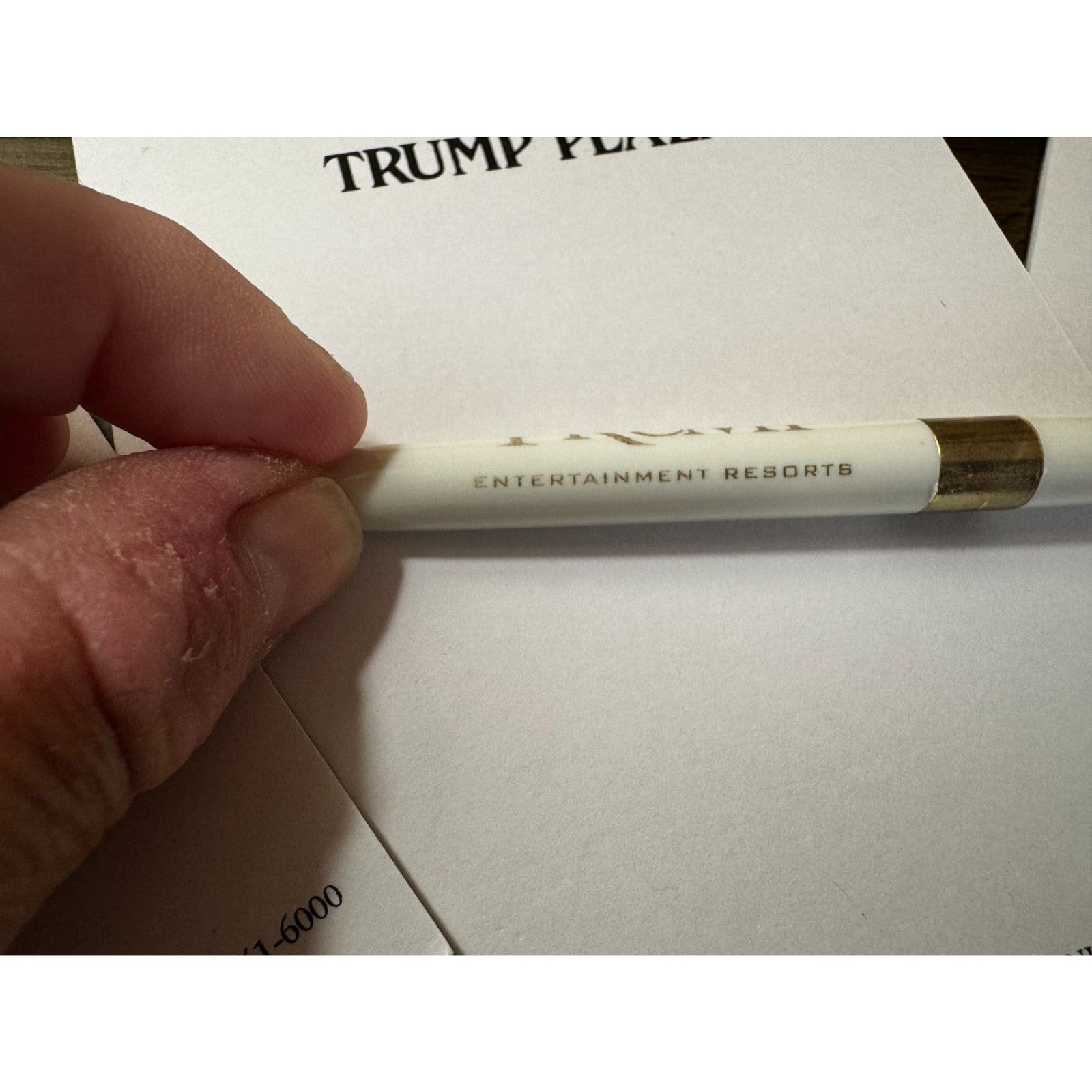 3 pads of Trump Plaza writing paper/Stationary Atlantic City and Trump Plaza Pen
