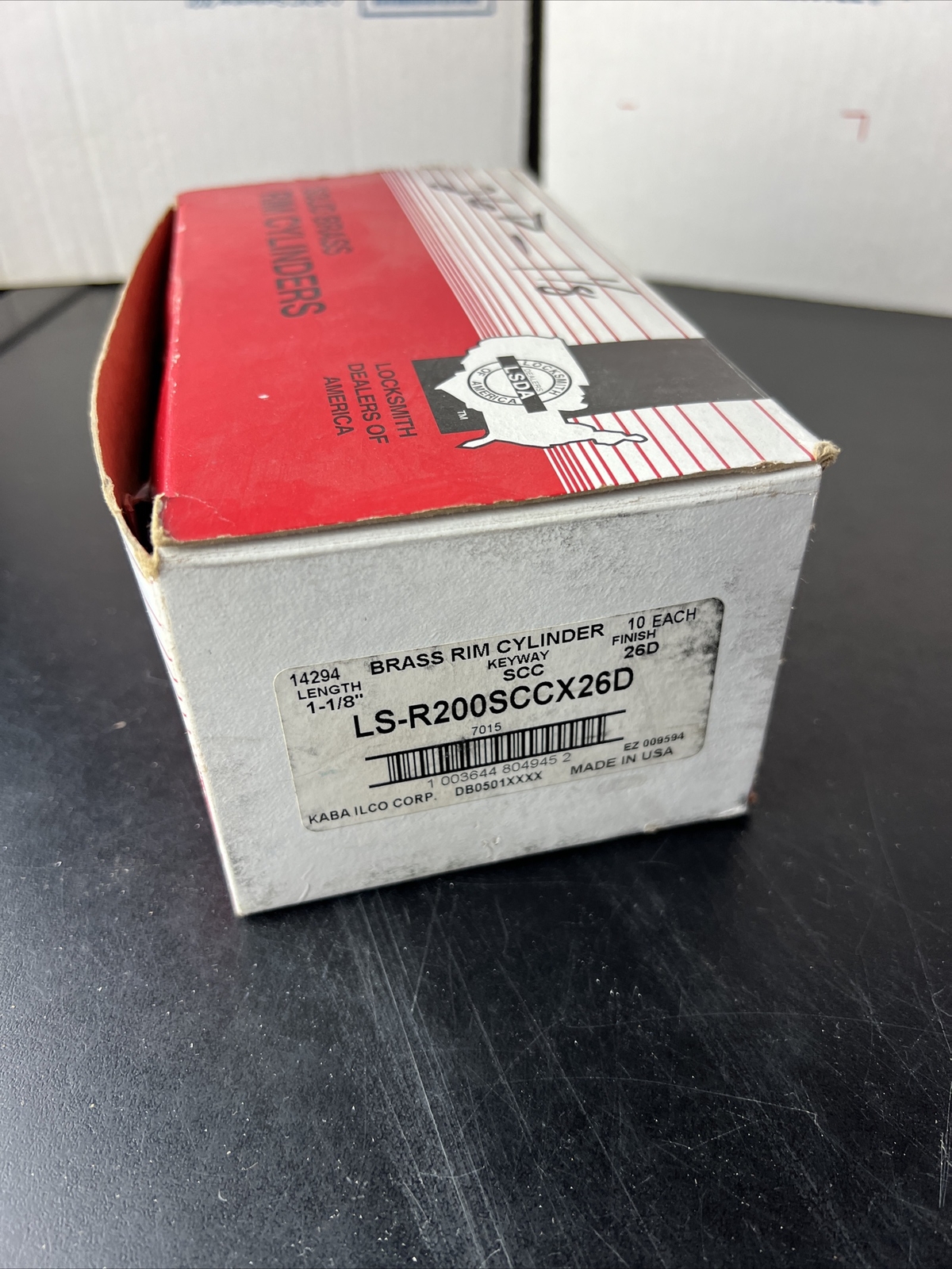 Lot of 9 NEW LSDA Rim Cylinders 1 1/8" Finish US26D w/ Keys R200KSCC26D