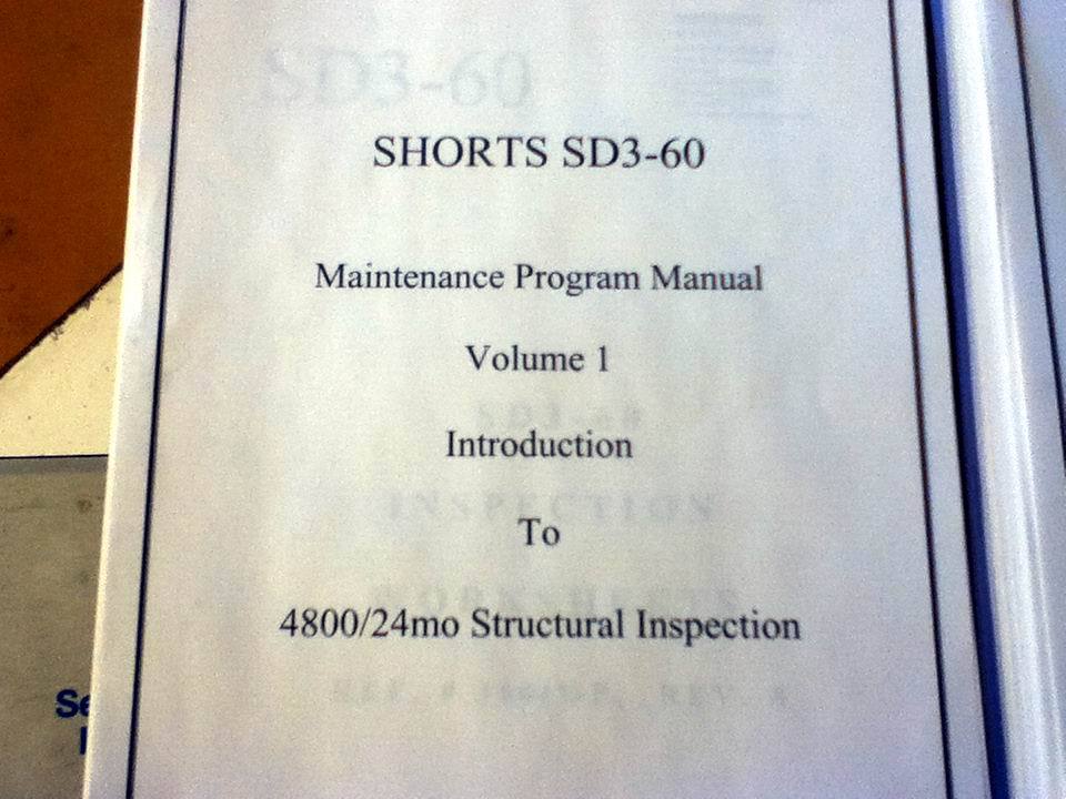 Shorts SD3-60 Maintenance Program Manuals, 2 Vol Set