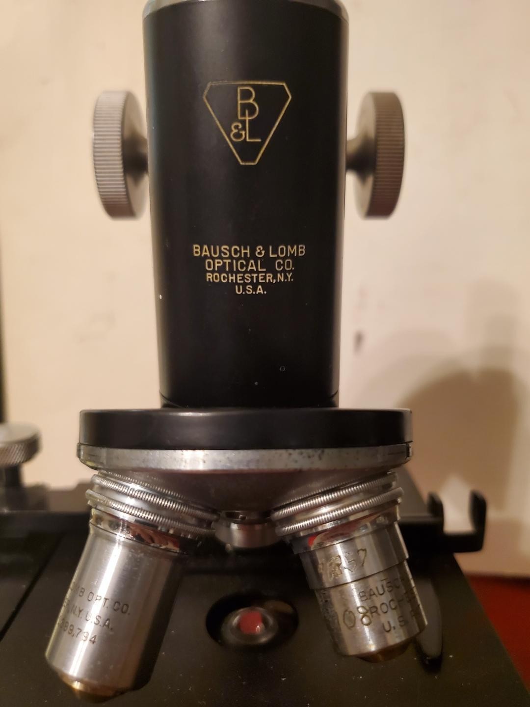 Vintage Bausch And Lomb Microscope B&L. Missing Parts