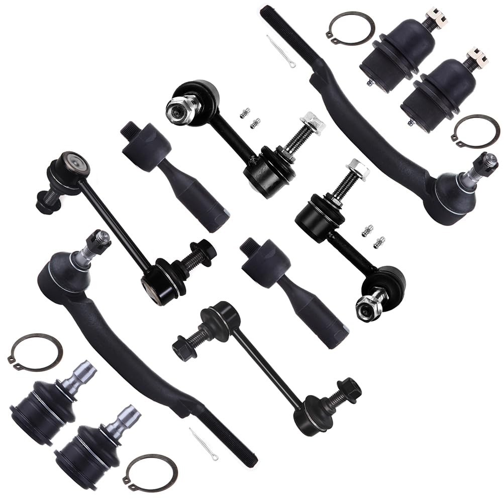 12pc Upper Lower Ball Joint & Sway Bar Link Set for 02-03 Bravada Ascender Envoy