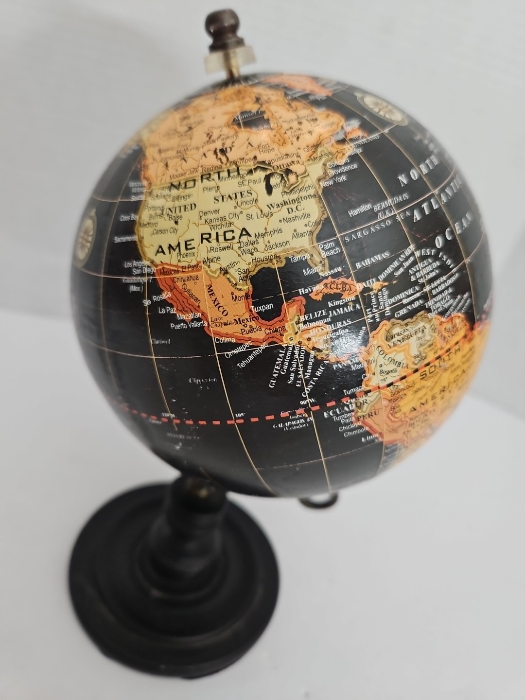 Tabletop World Globe Black Decorative Desk Decor Display