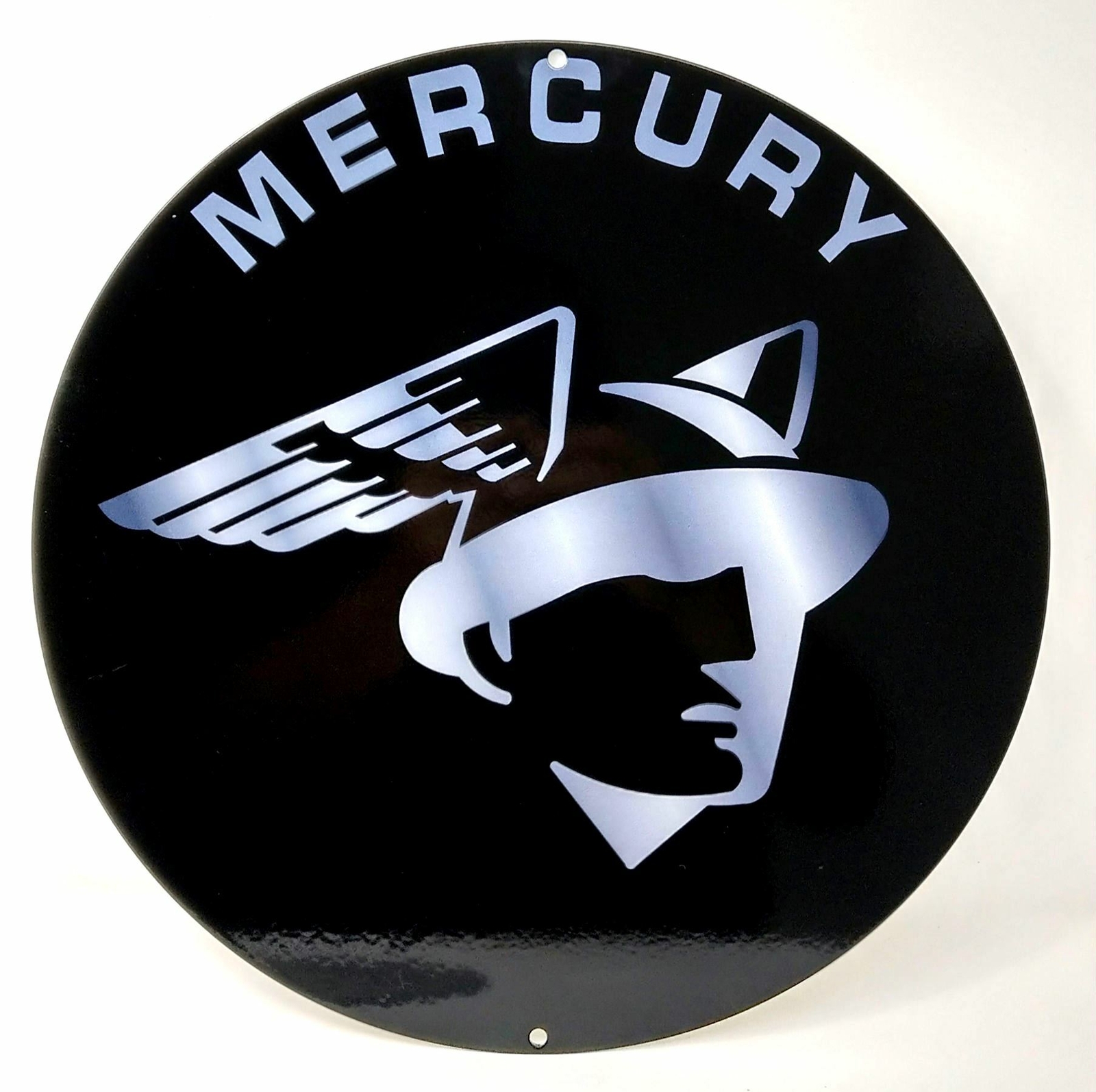Mercury Head Black Logo Wall Art - Ford Licensed (Large)