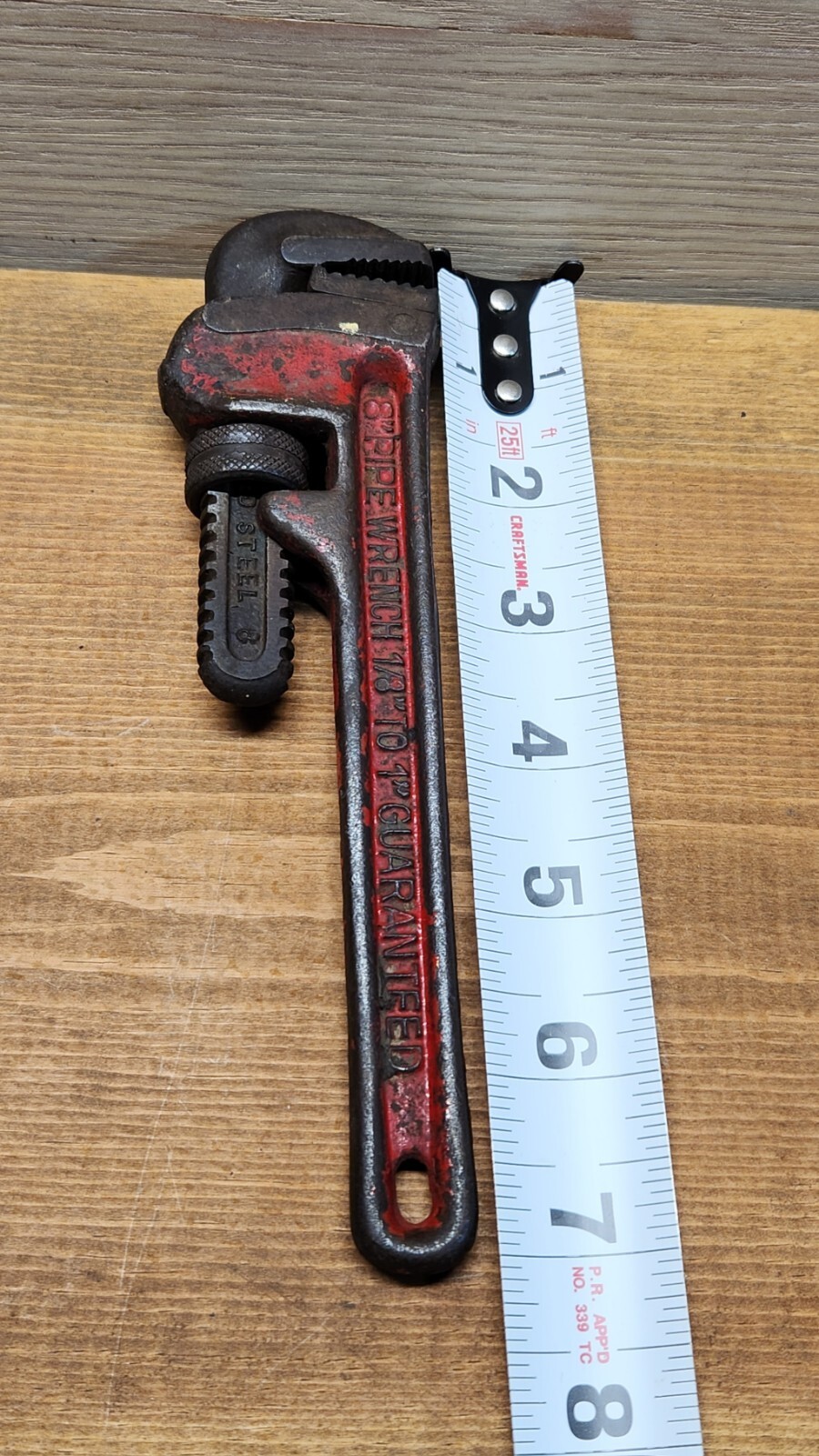 Vintage 8” Pipe Wrench