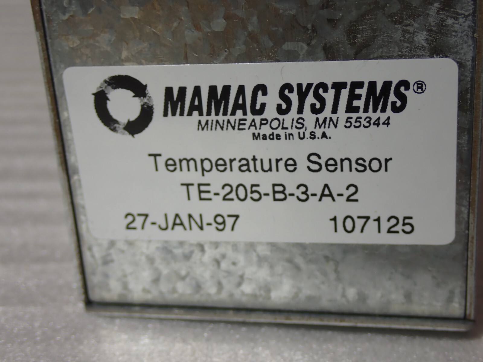 TE-205-B-3-A-2 MAMAC Temperature Sensor New