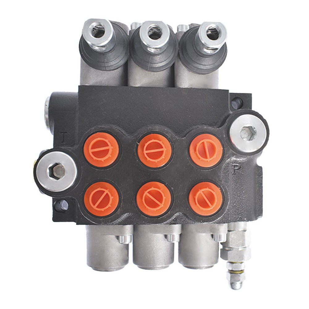 Hydraulic Directional Control 3 Spool Valve 11GPM Double Acting Adjustable US