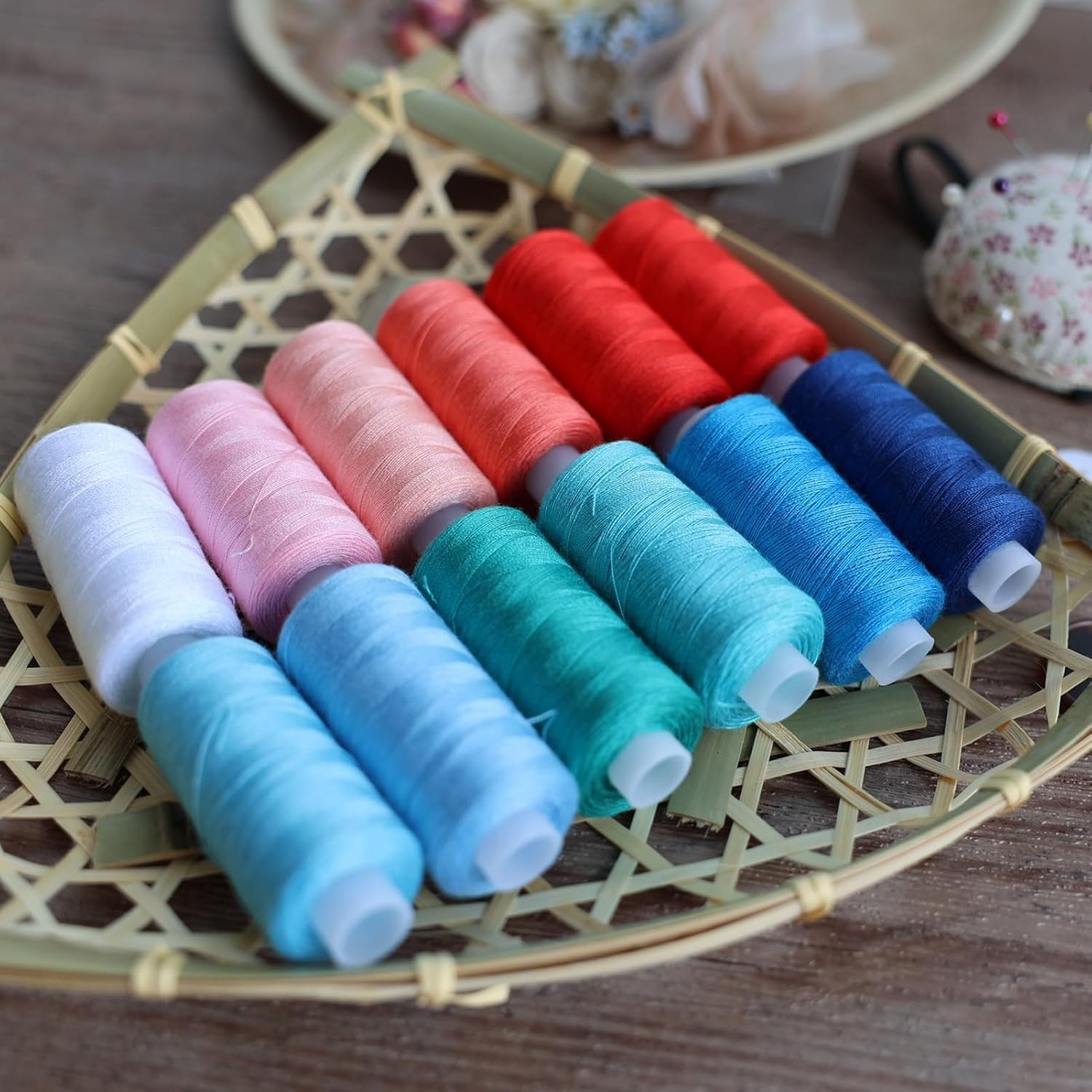 72 PCS Sewing Thread Assortment, 36 Color Thread for Sewing Machine with 36 Same