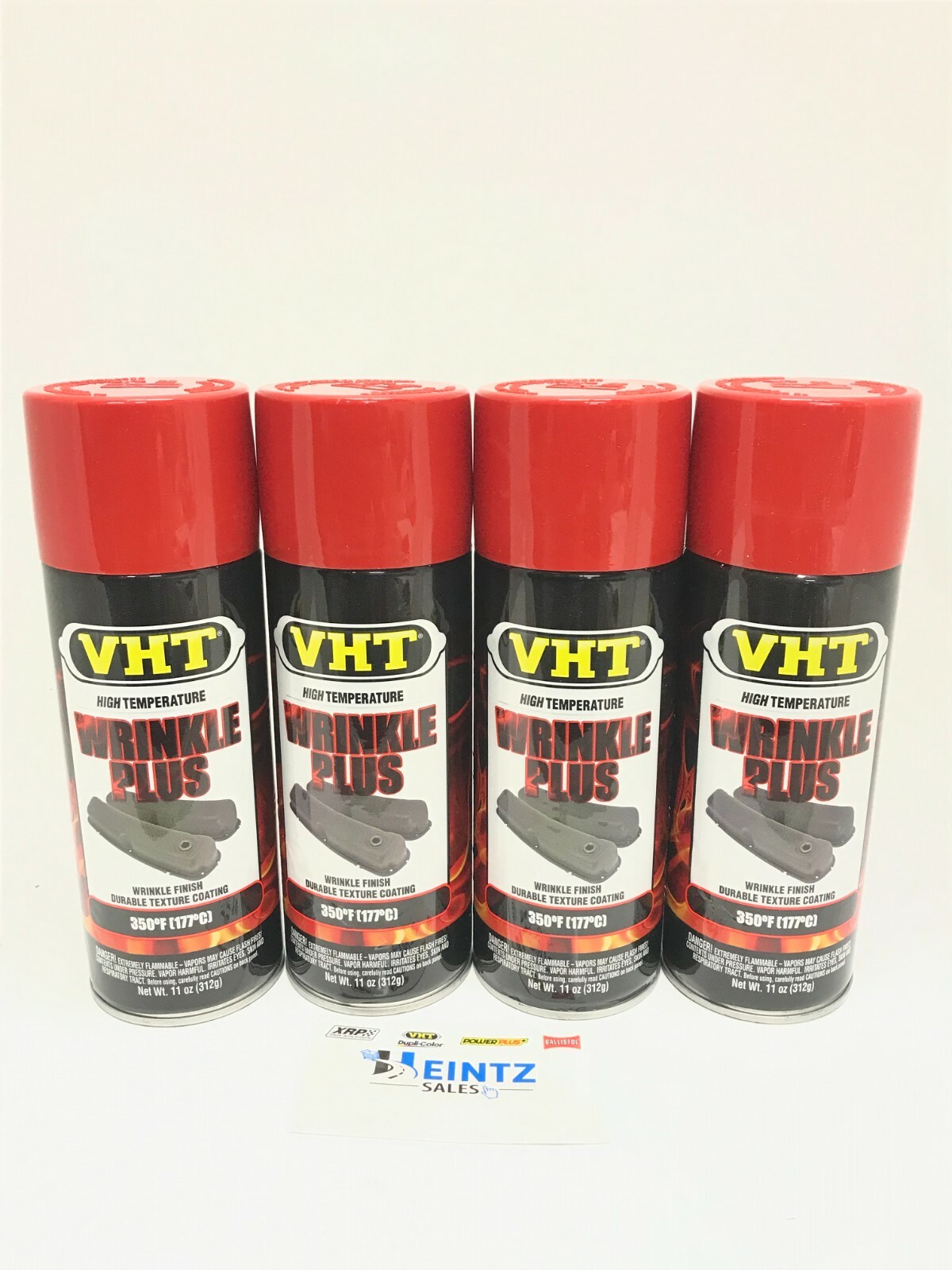 VHT SP204-4 PACK RED High Temperature Wrinkle Finish Durable Texture Coating