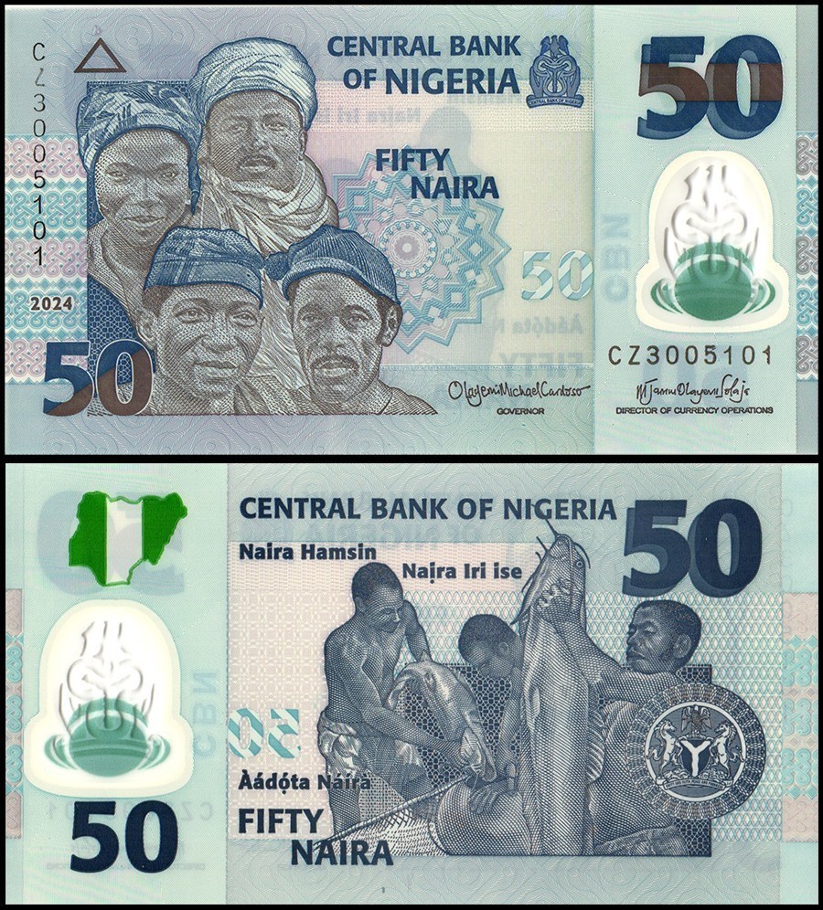 Nigeria 50 Naira, 2024, P-40n, UNC, Polymer