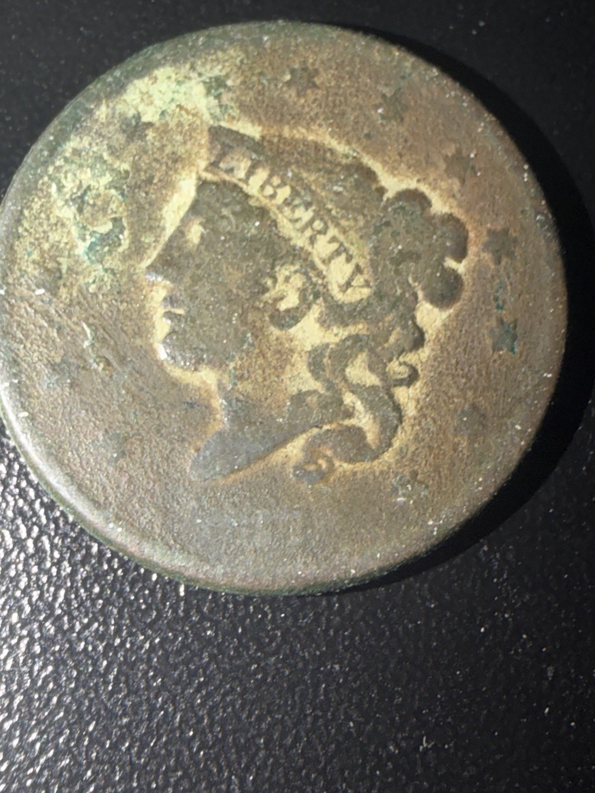1837 PHC Medium Letters Large Cent G Porous