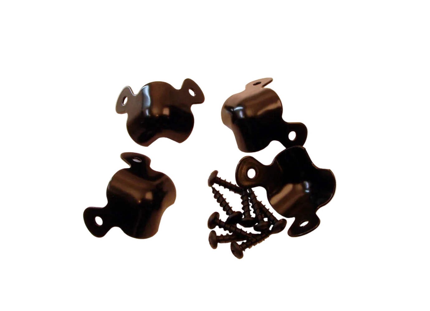 4 Pack Small Two Leg Cabinet Corners W/ Screws - Black 1270BKX4