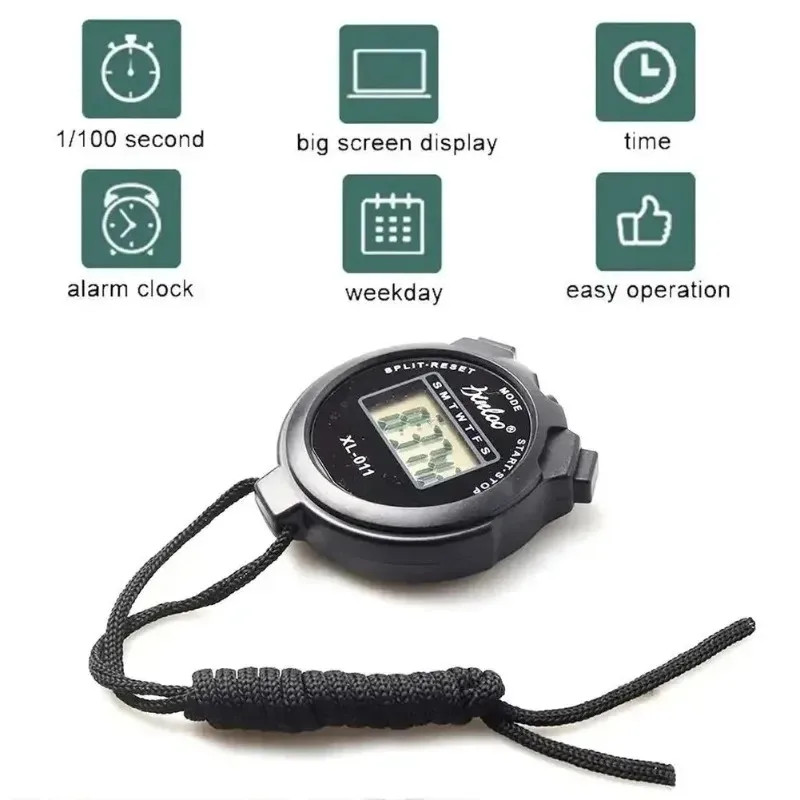 Digital Stopwatch Timer Sports Multifunction Lap Split Waterproof Stop Watch Swi