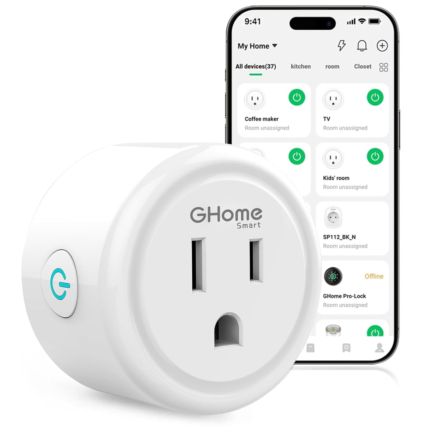 Plug, Wifi Smart Plugs Work with Alexa and Google Home, Smart Outlet Timer with