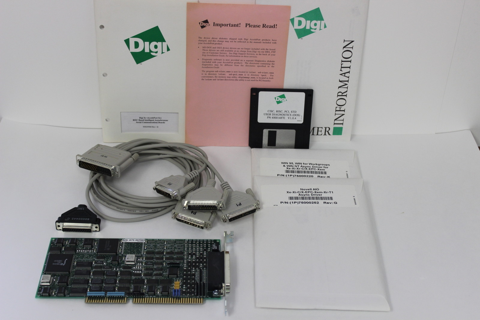 DIGI 70000881 ACCELEPORT 4R ISA ADAPTER WITH DB25M CABLE NEW OPEN BOX