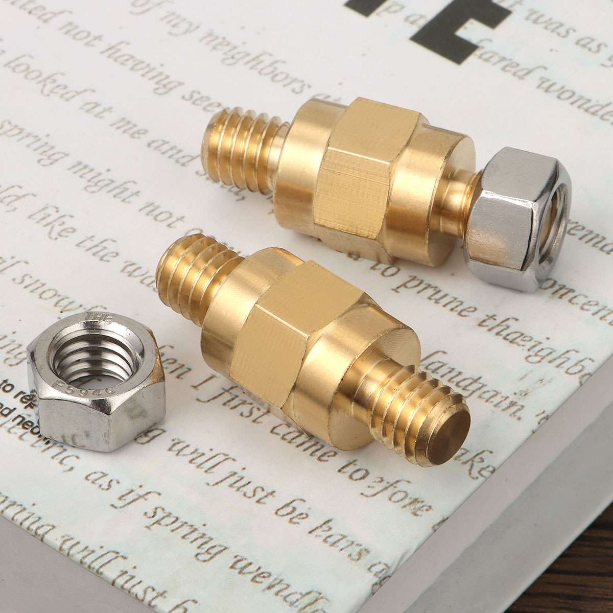 3/8"-16 Brass Side Post Battery Terminal Bolt Standard Extender Stud for GM Post