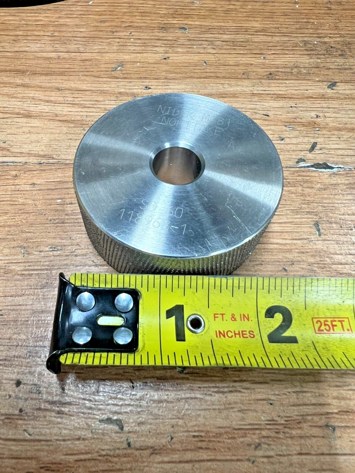 NIDEK MO81 NORITAKE LENS EDGING  DIAMOND ROUGH WHEEL 2 3/8" X 7/8 X .550
