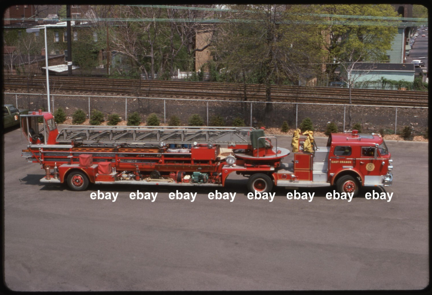 East Orange NJ 1972/1956 American La France 100' TDA Fire Apparatus Slide