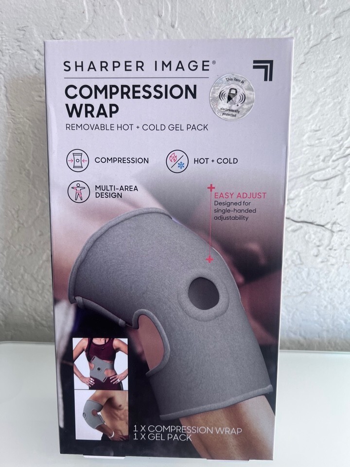 Sharper Image Compression Wrap with Removable Hot/Cold Gel Pack, Adjustable