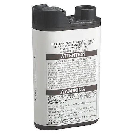 3M 520-04-57R01 Battery Pack, Black, Lithium