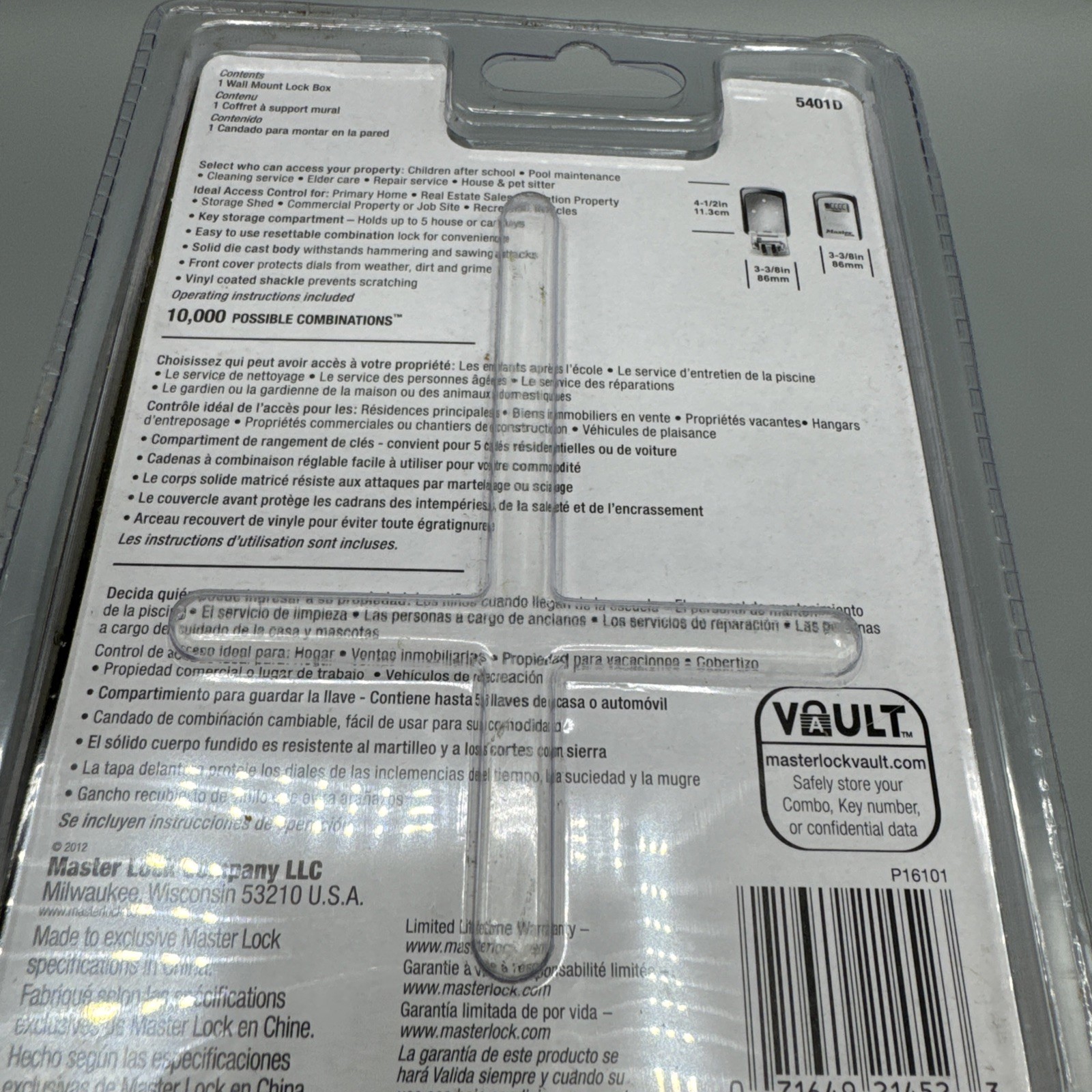 ​Master Lock 5401D Wall Mount Key Safe Lock Box 5-Key Capacity Resettable NEW