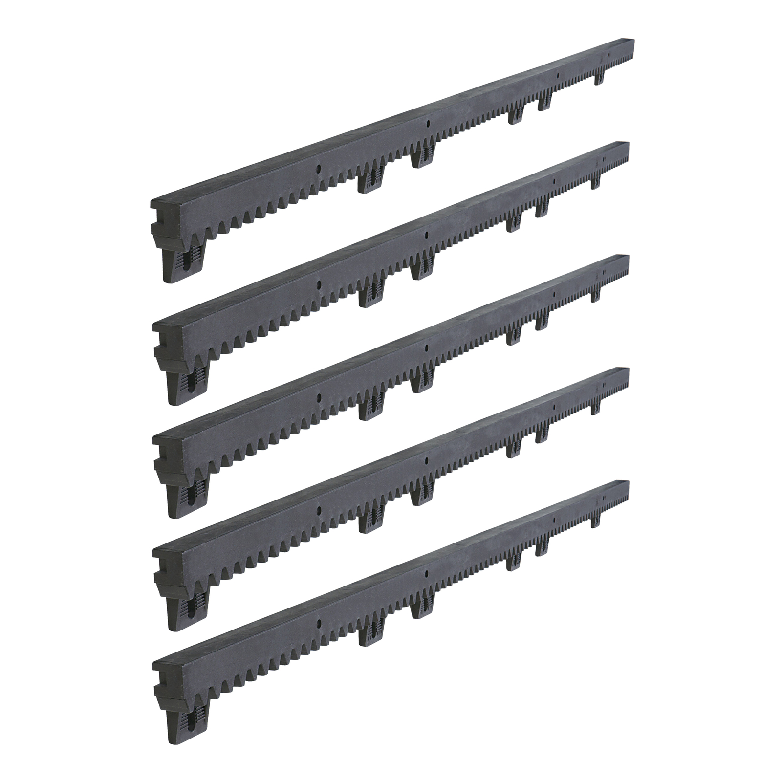 ALEKO Set of 5 Fiberglass Reinforced Nylon Gear Rack with Metal Insert