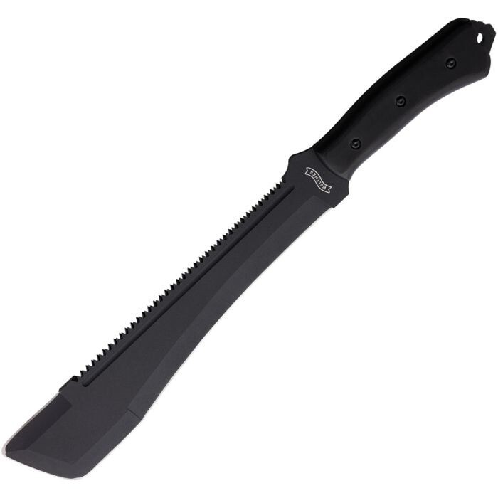 Walther MSM Fixed Machete 11.81" 1065 Steel Full Tang Blade Black G10 Handle