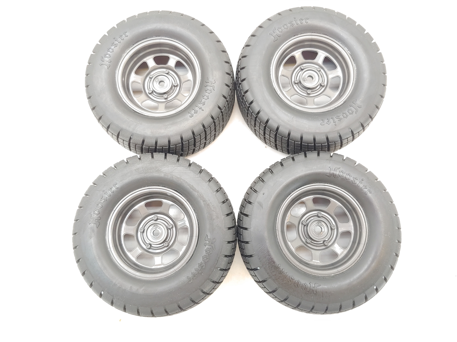 NEW 4x Traxxas Slash Modified Late Model 1/10 SCT Hoosier Dirt Oval Tires Wheels