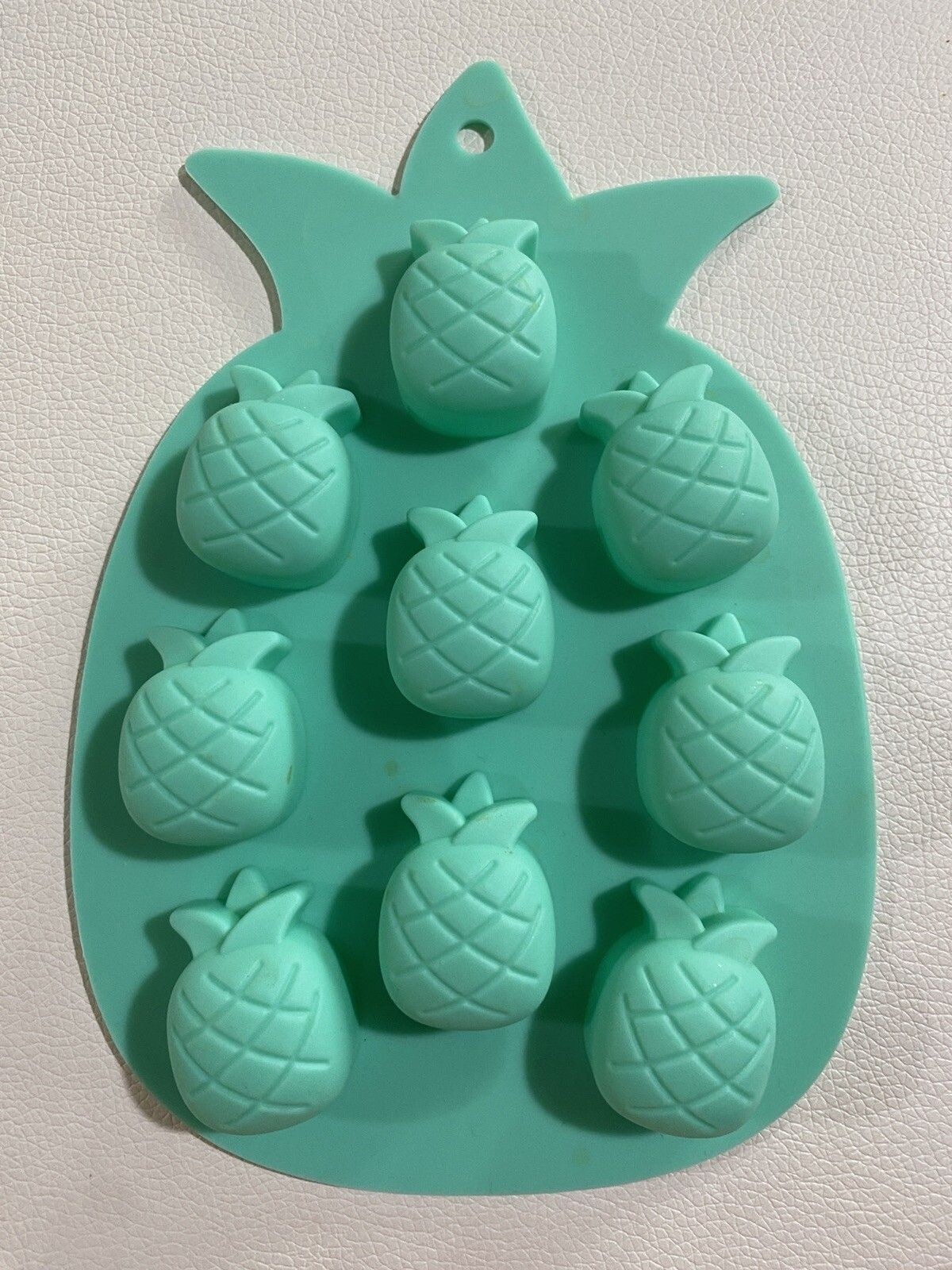 Green Aqua Pineapple Shaped Silicone Ice Cube Tray/Mold