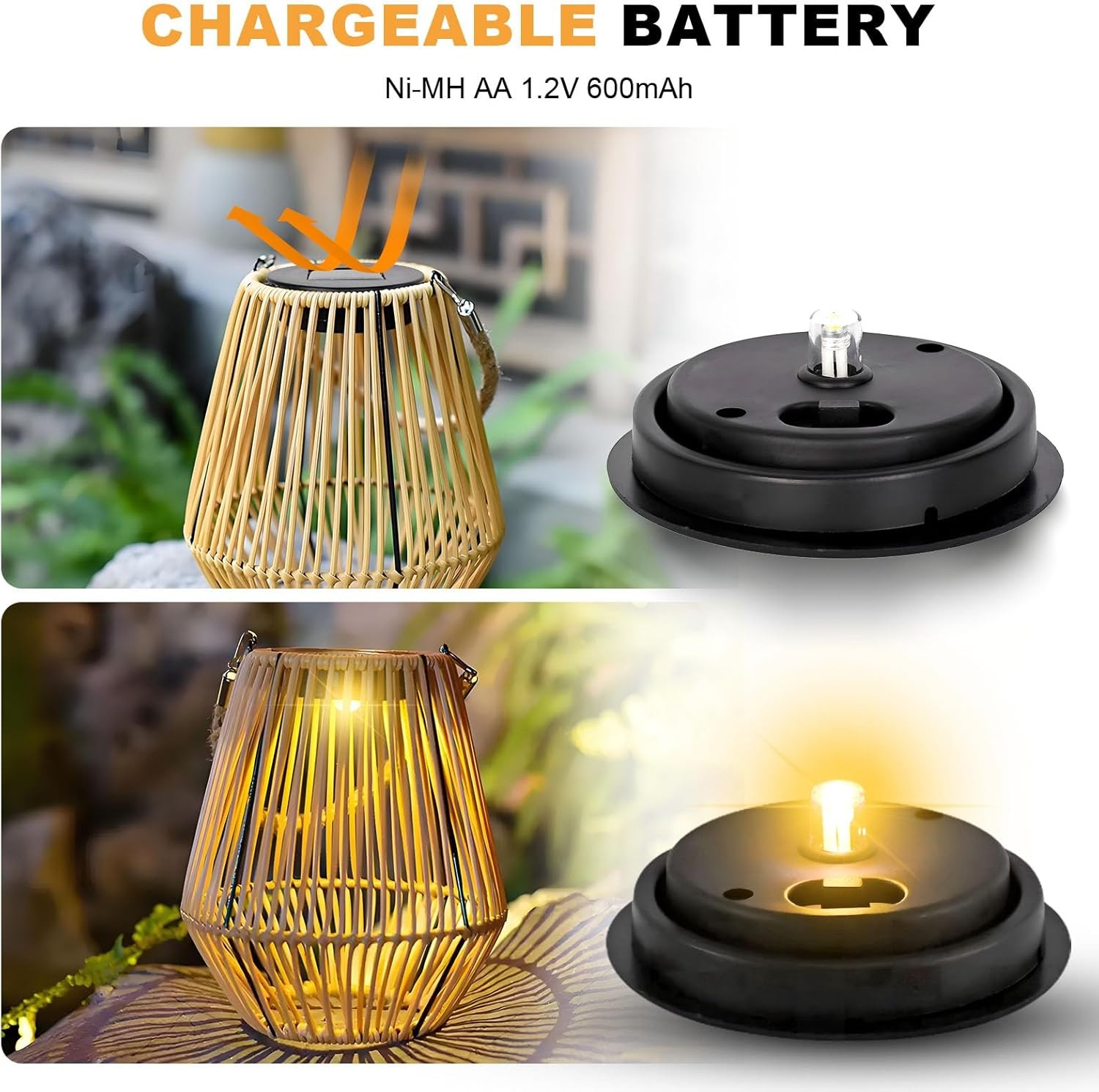 Solar Light Replacement Top 4 Pack Used to Replace Broken Solar Lantern Parts It