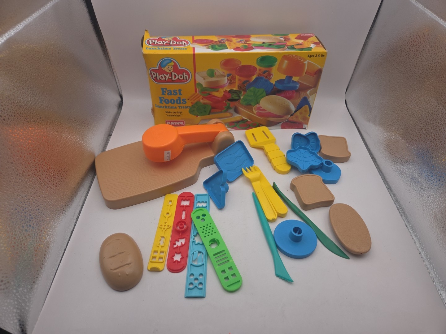 Fast Foods Lunchtime Foods Play-Doh Box has slight wear Missing Pieces