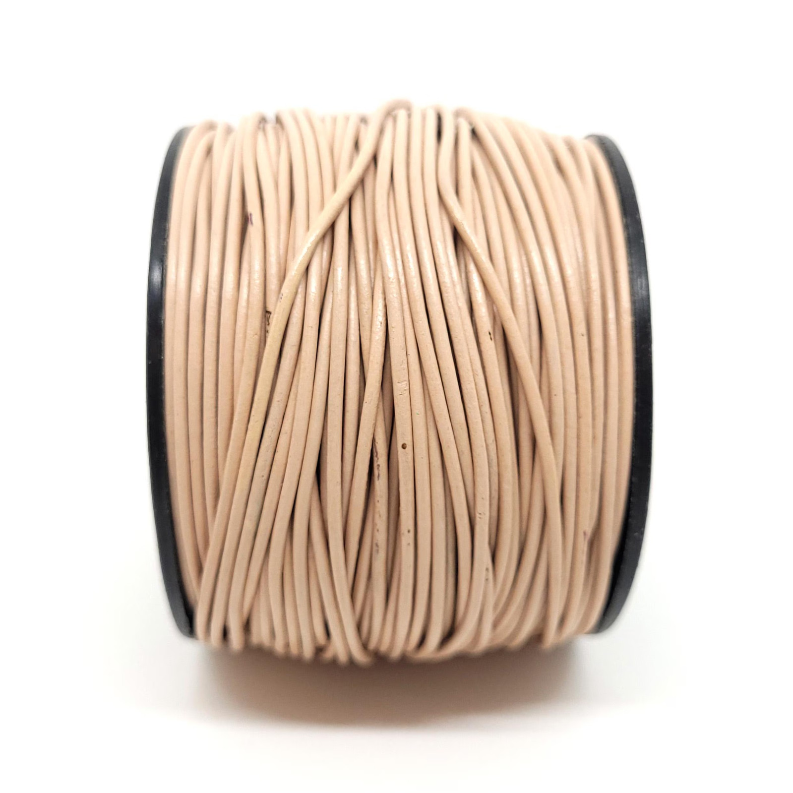 Greek Round Leather Cord by Foot, Petal Color, 0.5mm or 1.5mm