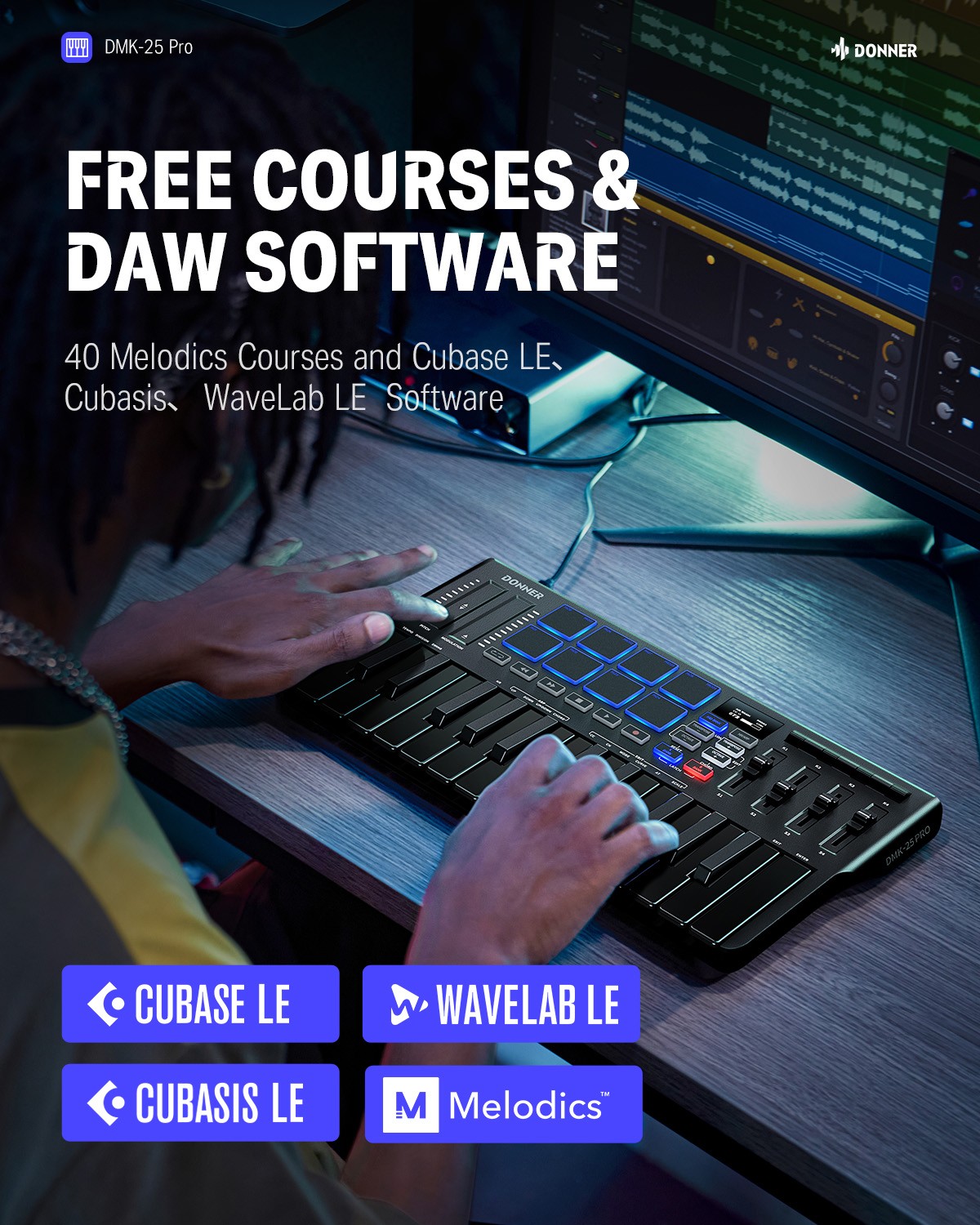 Donner DMK-25 Pro MIDI Keyboard Controller