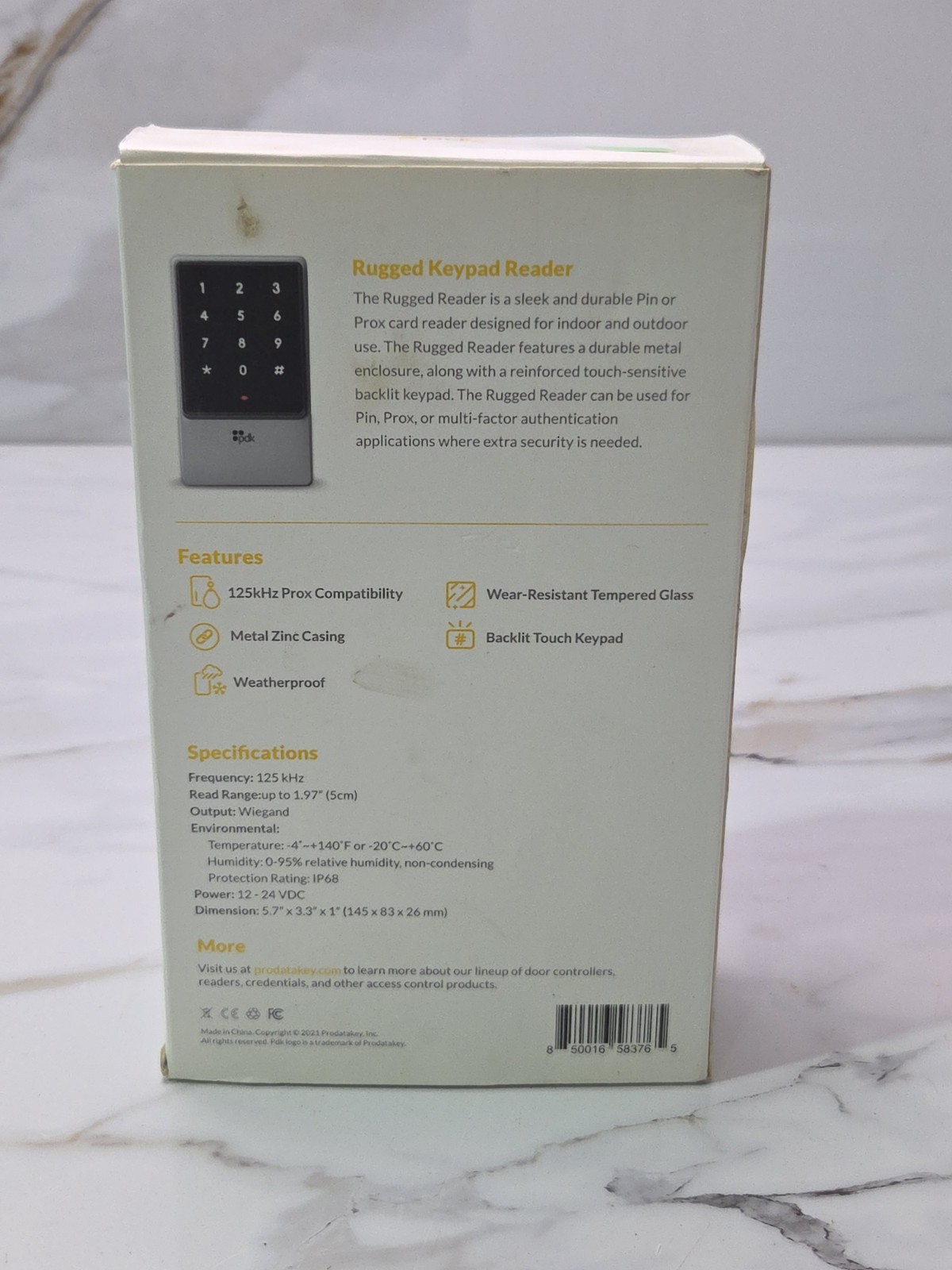 ProdataKey RDRGRK Rugged Reader - Single Gang Keypad