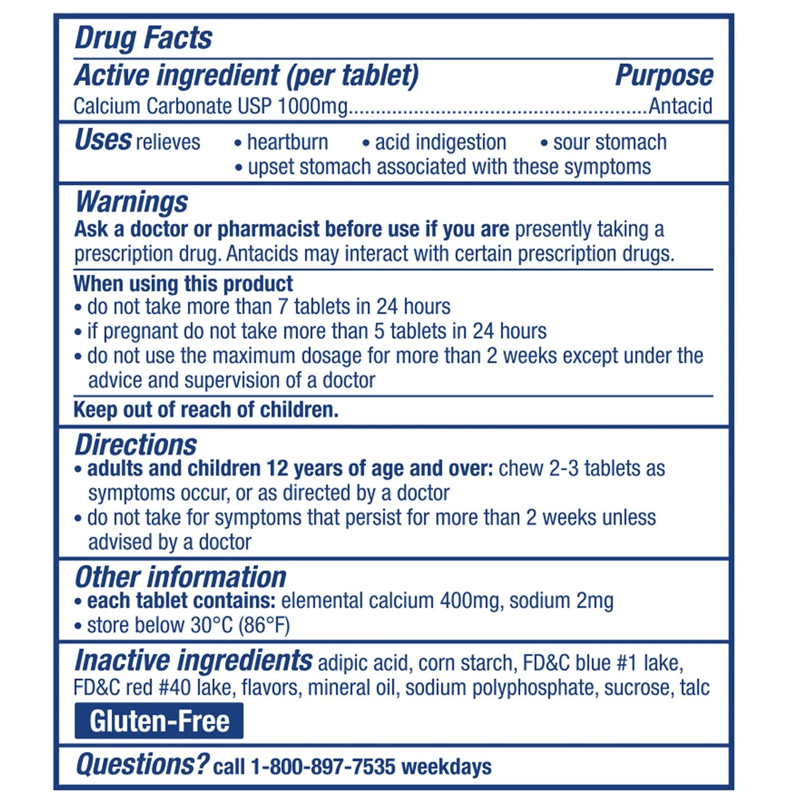 TUMS Antacid Ultra Strength, 265 Chewable Tablets