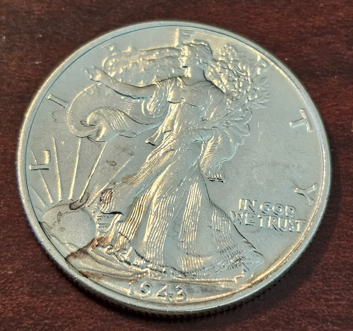 1943-P 90% Silver Liberty Walking Half Dollar  50C - Brilliant Uncirculated