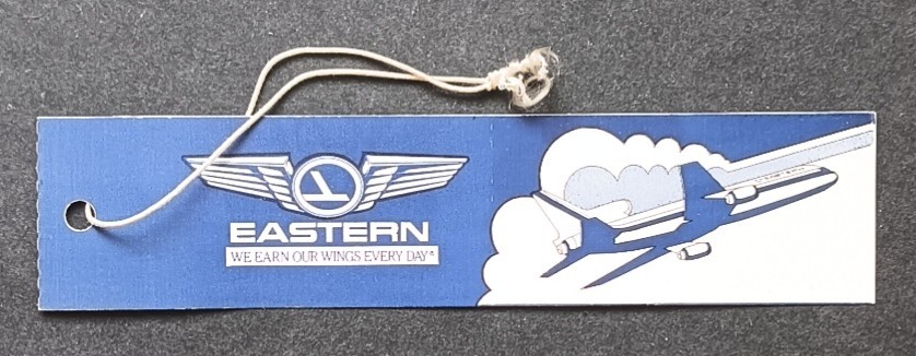EASTERN AIRLINES 1985 ADDRESS LABEL TAG BLANK UNUSED LOCKHEED L-1011 TRISTAR