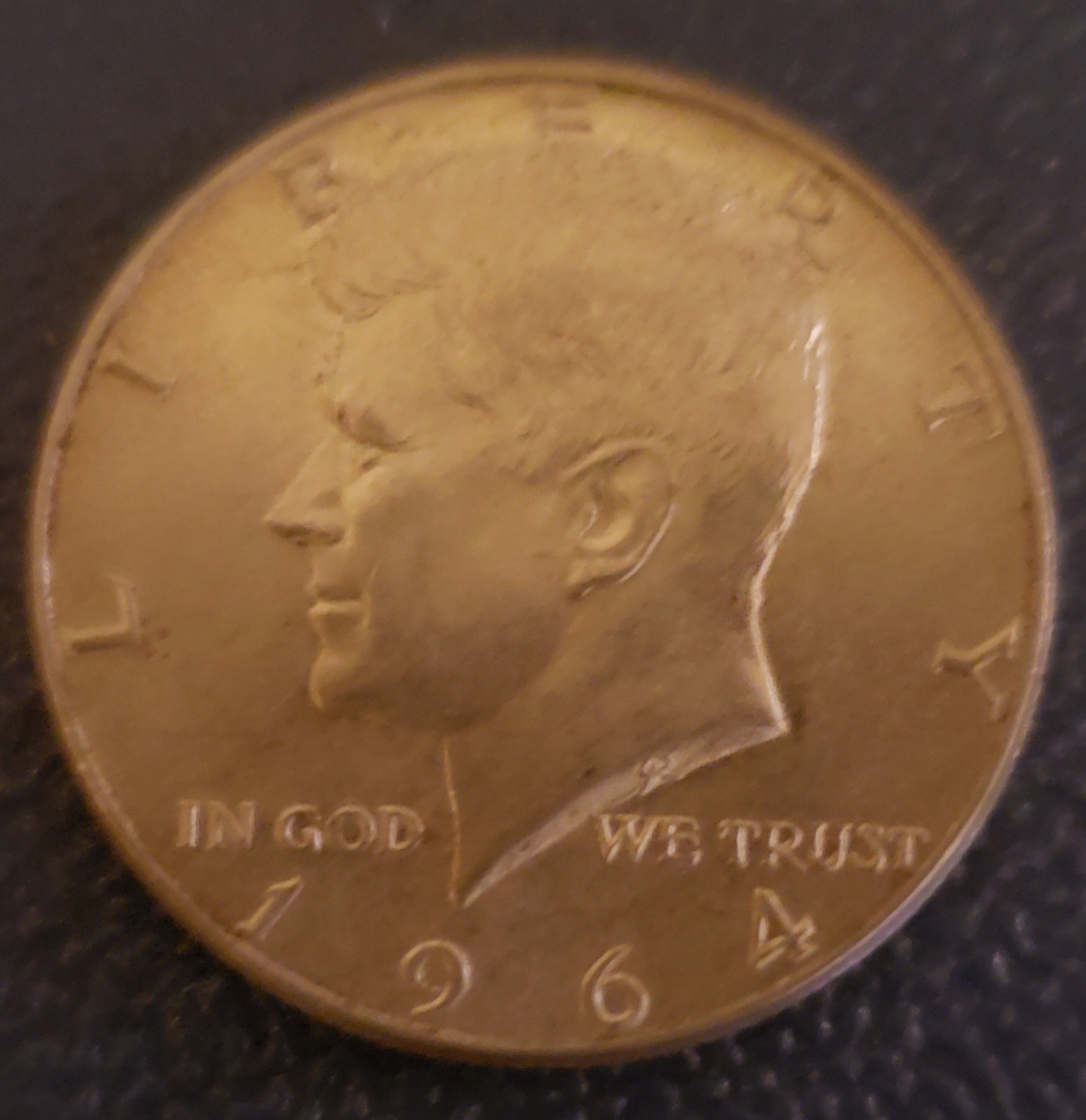1964 Kennedy Half Dollar, 90% Silver