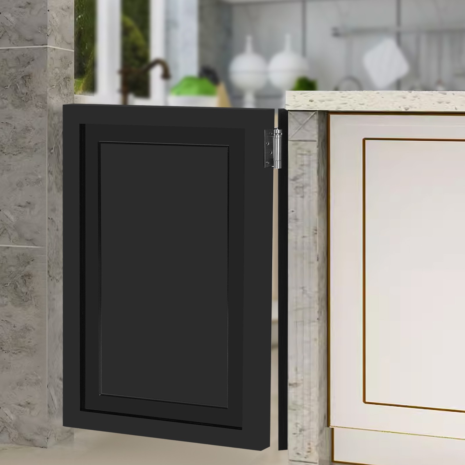 Dual Partition Wood & Stainless Steel Door Partition Door Porch Entrance Door US