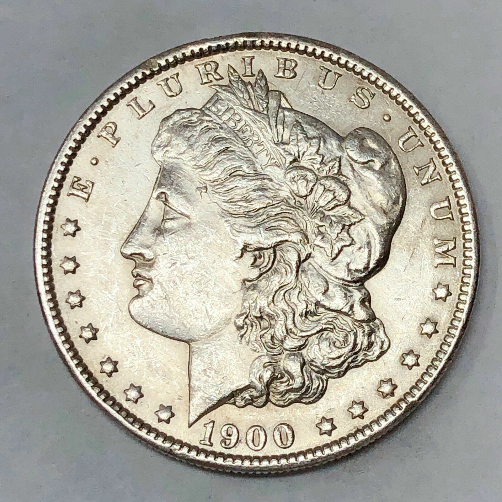 1900  MORGAN SILVER DOLLAR 90% SILVER $1 US COIN - Look at This Photo!  N034