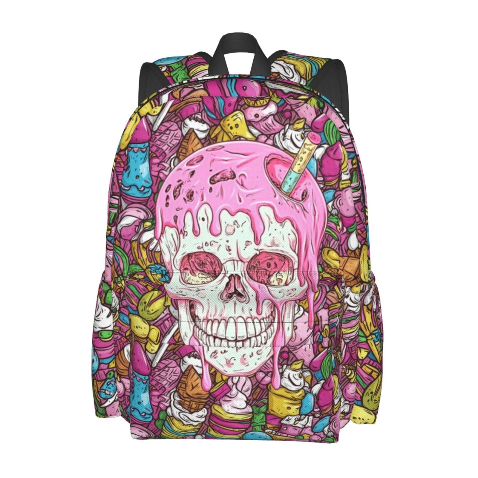 Boy Kids Sweet Skull School Backpack Large Capacity Children Casual Backpacks...