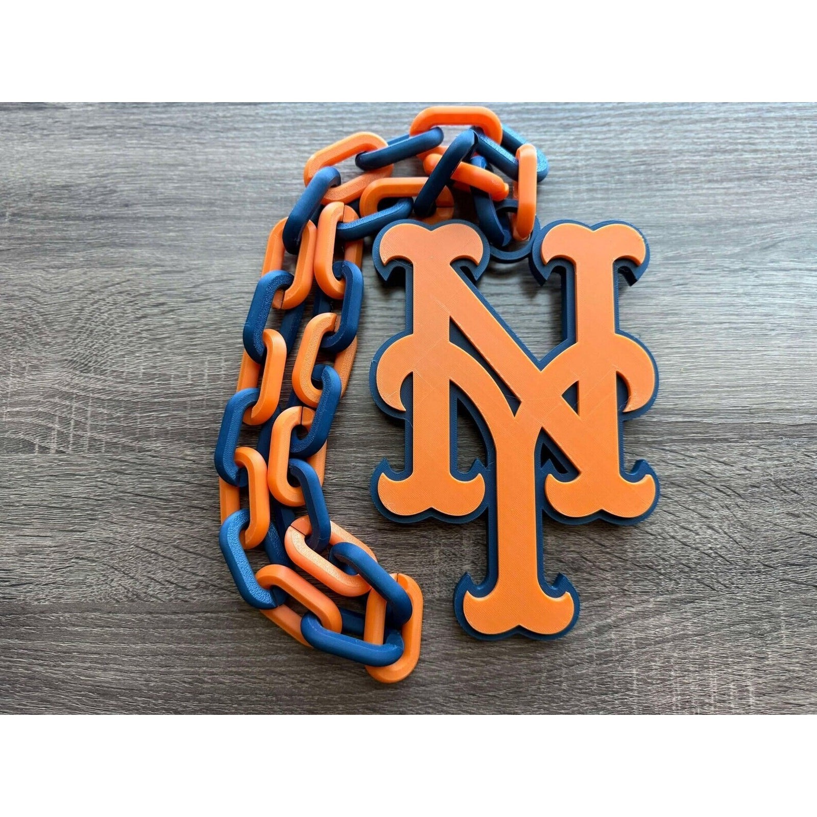 New York Mets 3D Printed Hype Chain, Sports Necklace [Made To Order]