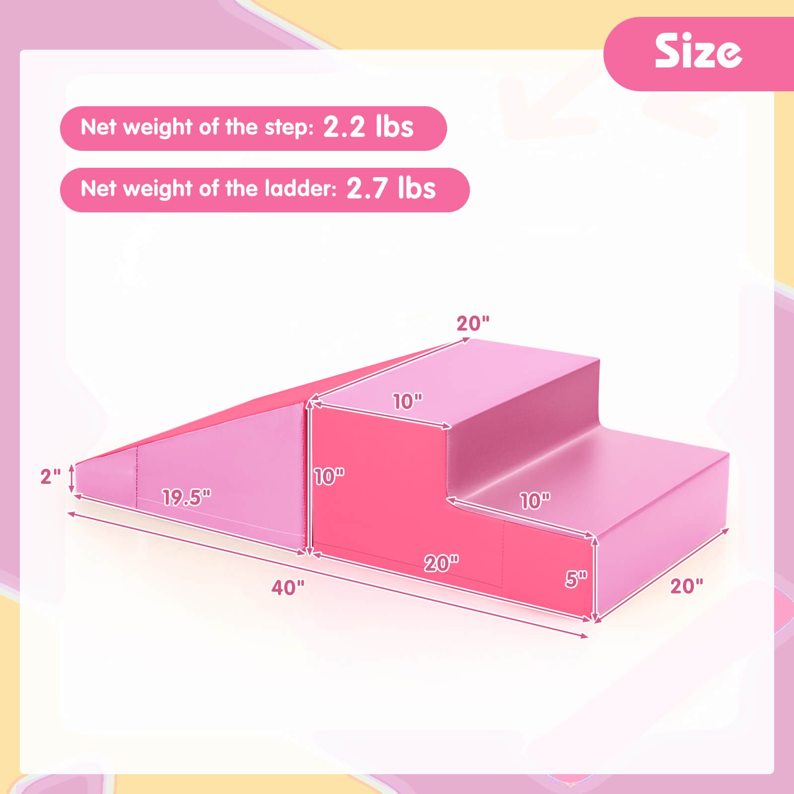 Step and Slide Climber for Infants and Toddlers Baby Soft Foam Structure Blocks