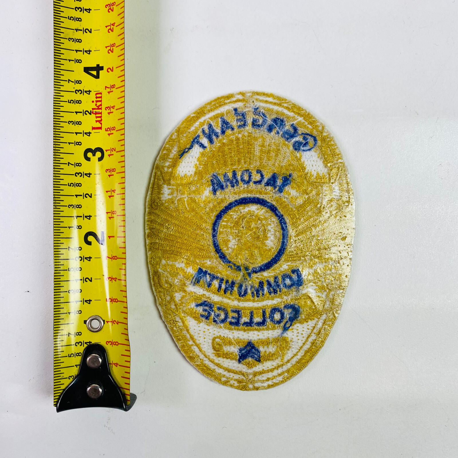 Tacoma Community College Police Sergeant Washington WA Patch A4