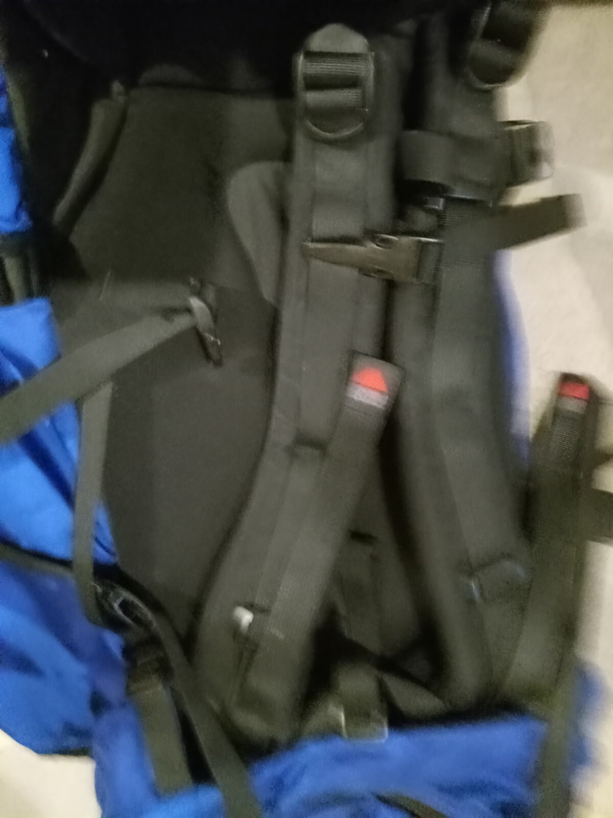 Zero Point Nylon Climbing Backpack Blue And Black