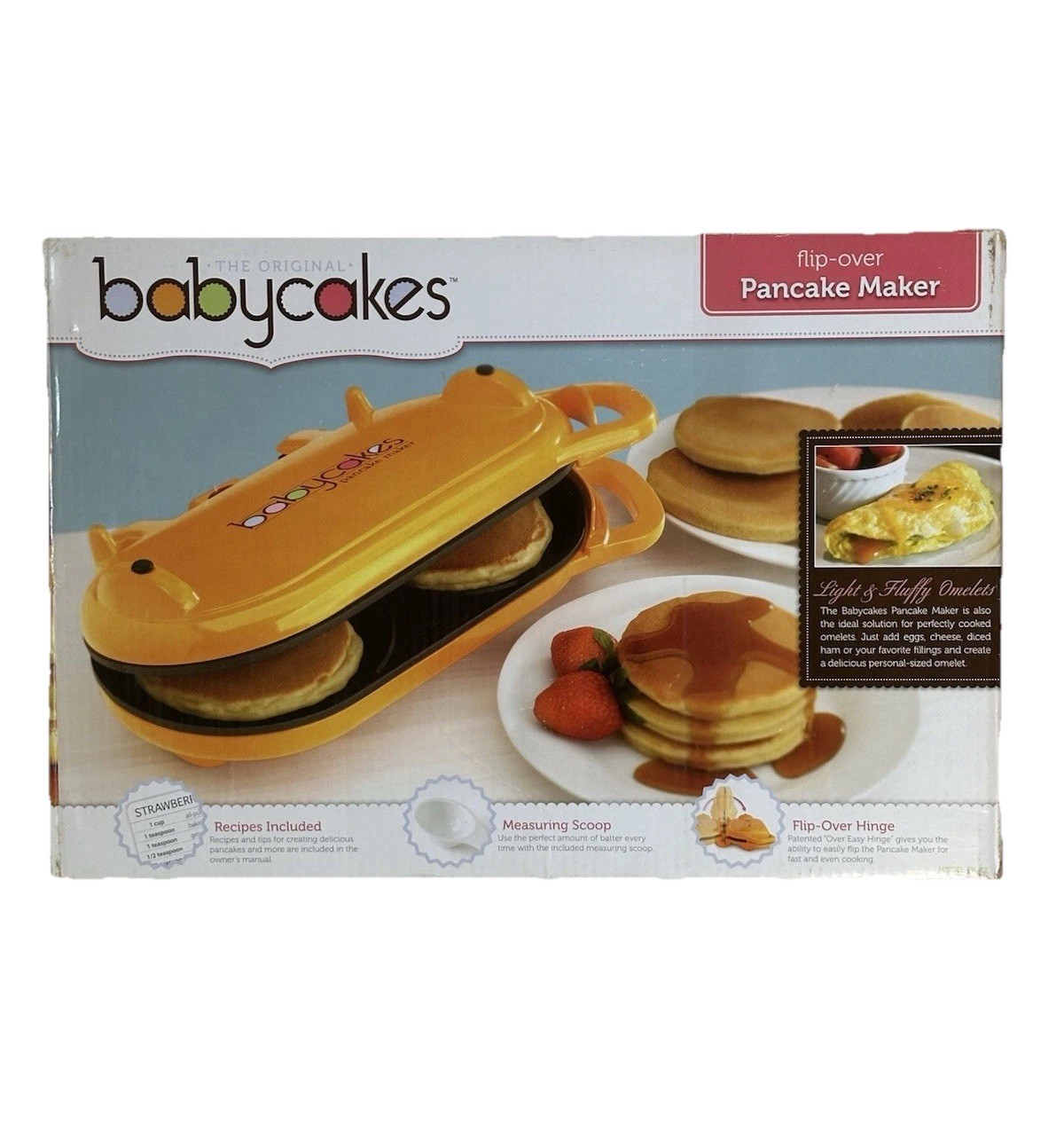 The Original BABYCAKES Flip Over Pancake Maker PK-22 New/open Box