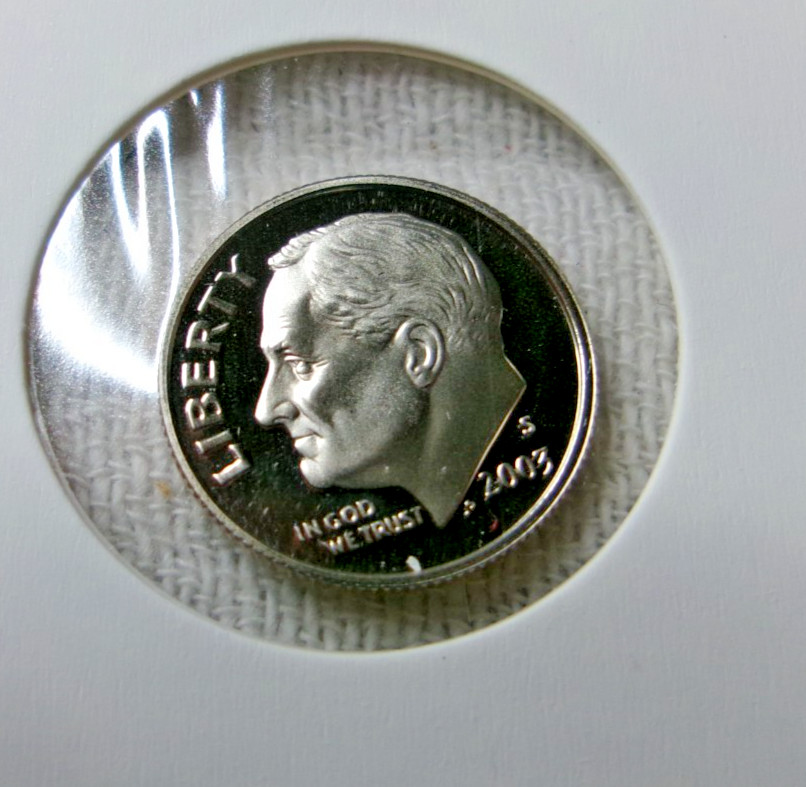 2003 S CLAD Proof Roosevelt Dime US Mint FROM PROOF SET
