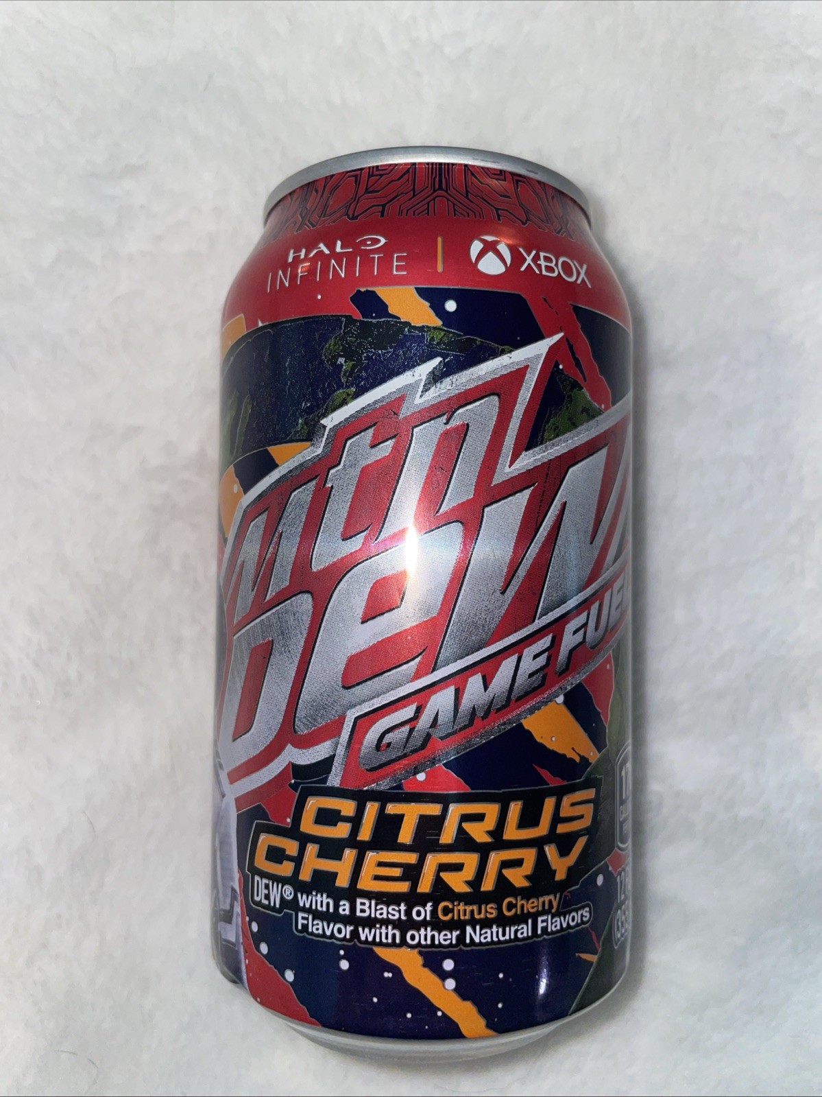 FULL 2023 Mtn Dew Game Fuel Citrus Cherry 12oz Dew Can XBOX HALO INFINITE